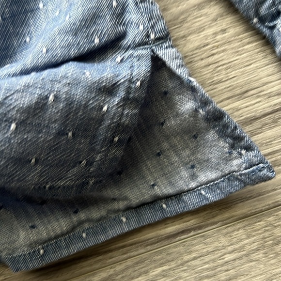 Talbots Blue Blouse with White Dotted Design Size XS - Picture 4 of 8